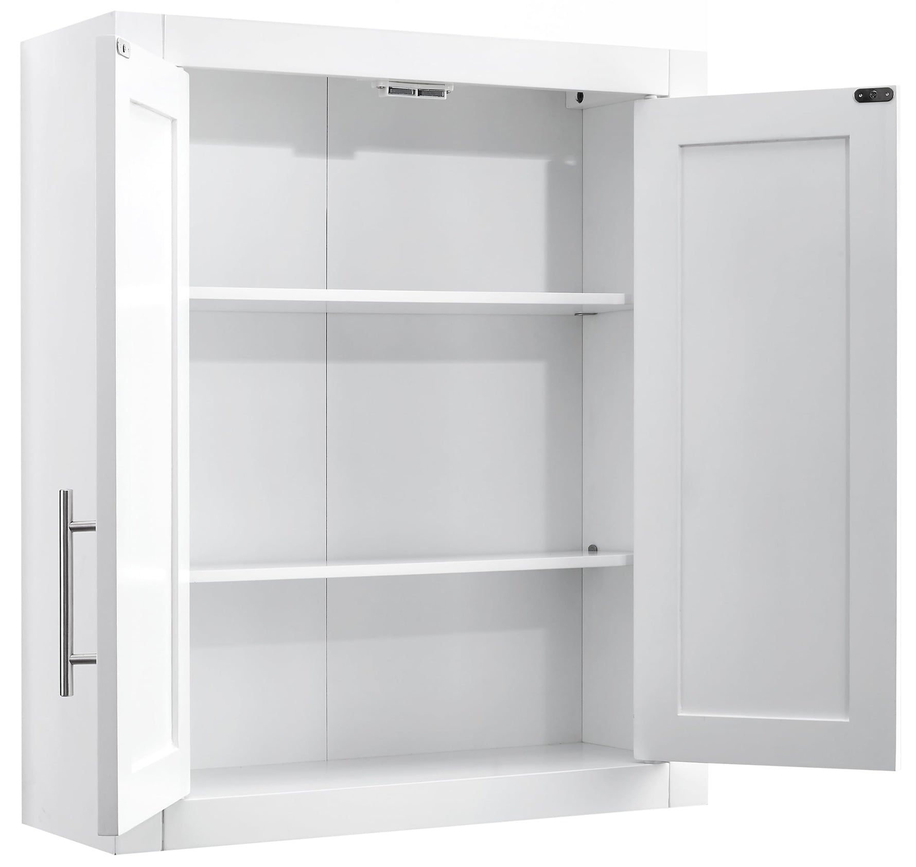 Crosley Furniture Savannah Wall Mounted Bathroom Storage Medicine Cabinet with Shelves, White