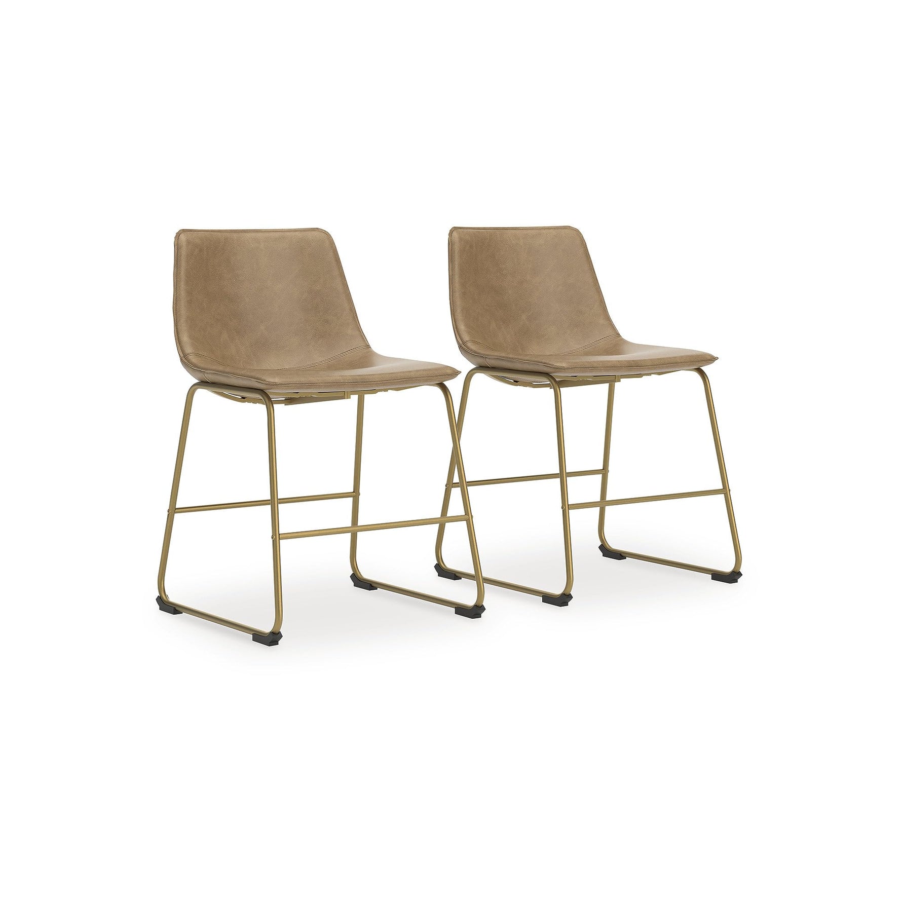 Signature Design by Ashley Mid Century Centiar 18.75" Dining Bucket Chair, 2 Count, Black and Brown