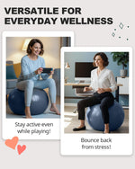 Trideer Exercise Ball for Yoga, Pilates & Fitness – Stability Ball Equipment for Home Gym & Office Chair, Core & Balance Training Accessories, Physical Therapy Equipment, Quick Pump Included, 5 Sizes