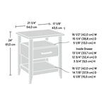 Sauder Summit Station Night Stand in Pebble Pine Finish