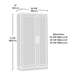Sauder HomePlus Kitchen Storage Pantry Cabinet with Swing Door Storage and Adjustable Shelves, in Soft White finish