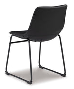 Signature Design by Ashley Mid Century Centiar 18.75" Dining Bucket Chair, 2 Count, Black and Brown