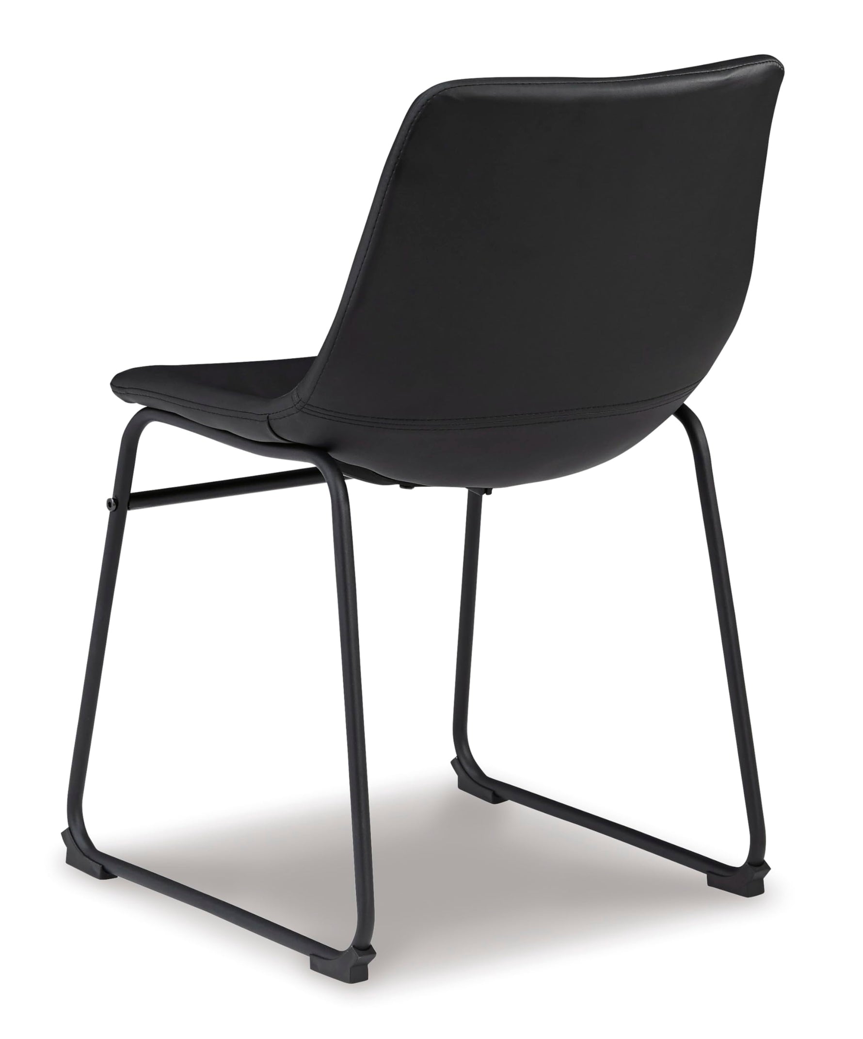 Signature Design by Ashley Mid Century Centiar 18.75" Dining Bucket Chair, 2 Count, Black and Brown