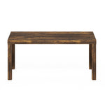 Furinno CLASSIC Coffee Table, Modern Rectangle Coffee Table with 1.8" Triple Thick Tabletop, Side Table, Toolless Assembly, for Living Room, Home Office, Black