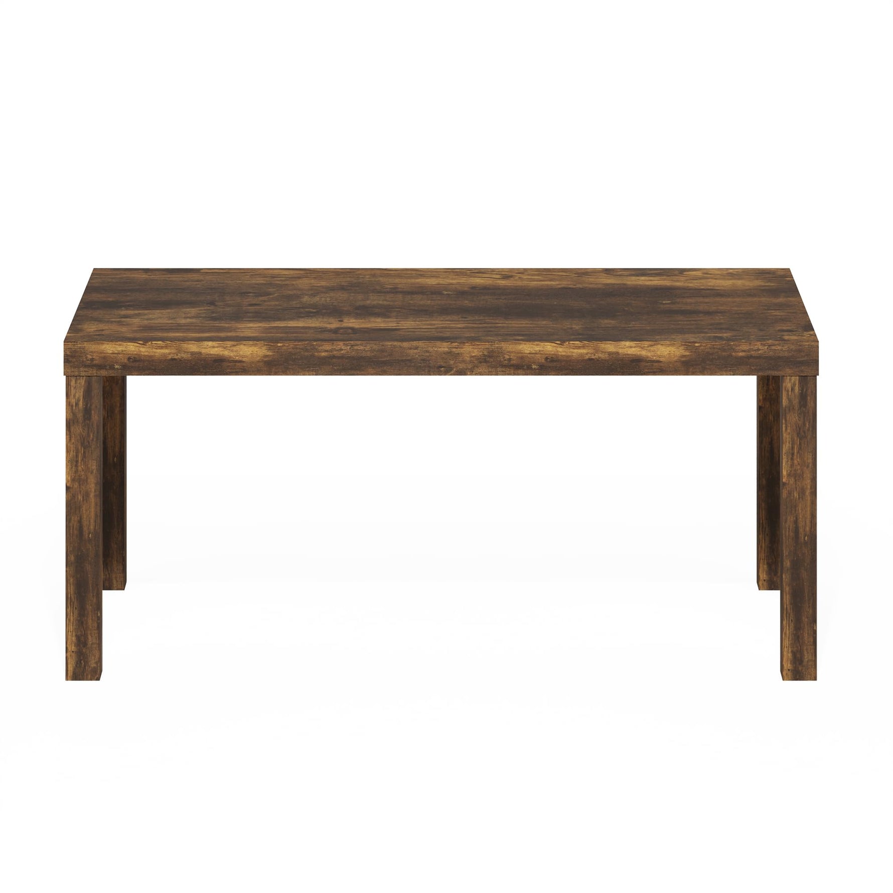 Furinno CLASSIC Coffee Table, Modern Rectangle Coffee Table with 1.8" Triple Thick Tabletop, Side Table, Toolless Assembly, for Living Room, Home Office, Black