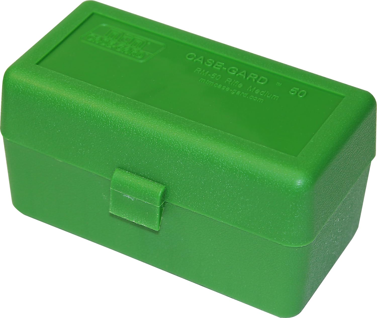 MTM Case-Gard RM-50-10 Rifle Ammo Box 50 Round 220 Swift 243 308 Win 6.5 Creedmoor 6.8x51, USA Made, Green