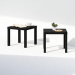 Furinno CLASSIC Coffee Table, Modern Rectangle Coffee Table with 1.8" Triple Thick Tabletop, Side Table, Toolless Assembly, for Living Room, Home Office, Black
