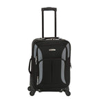 Rockland Pasadena Expandable Spinner Carry-on 19", Black
