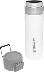 Stanley Quick Flip GO Water Bottle 24 oz | Push Button Lid | Leakproof and Packable for Travel and Sports | Insulated Stainless Steel | BPA-Free | Polar
