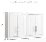 Crosley Furniture Savannah Wall Mounted Bathroom Storage Medicine Cabinet with Shelves, White