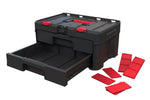 Keter Stack-n-Roll 3-Piece Rolling Tool Storage System – Includes Dolly, Tool Box & Deep Power Tool Case | Modular Mobile Tool Organizer | Stackable Design for Garage, Jobsite & Workshop