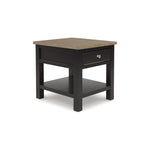 Signature Design by Ashley Bolanburg End Table for Living Room, Two-Tone Distressed Wood Side Table with Smooth-Gliding Drawer, Farmhouse Plank-Style Top, Ideal Night Stand Use, Antique White/Oak