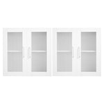 VEVOR Laundry Room Wall Cabinet, 2-Tier Wall Mounted Hanging Cabinet with Adjustable Shelf, Cupboard Storage with 2 Doors, for Kitchen, Bathroom, Laundry, 11.8 x 23.6 x 23.6 in (D x W x H), White