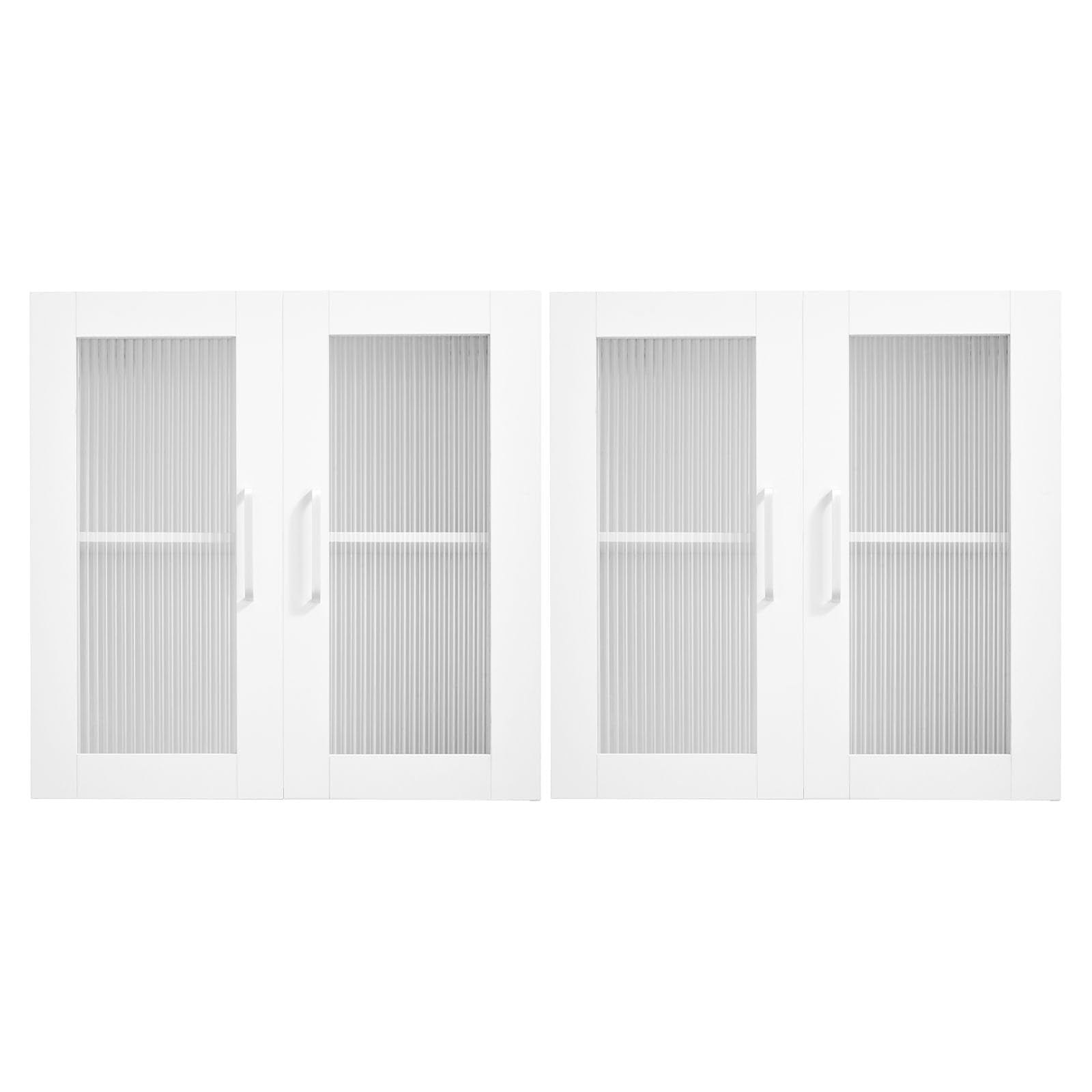 VEVOR Laundry Room Wall Cabinet, 2-Tier Wall Mounted Hanging Cabinet with Adjustable Shelf, Cupboard Storage with 2 Doors, for Kitchen, Bathroom, Laundry, 11.8 x 23.6 x 23.6 in (D x W x H), White