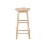 Linon Natural Barstool with Round Seat, 24-Inch