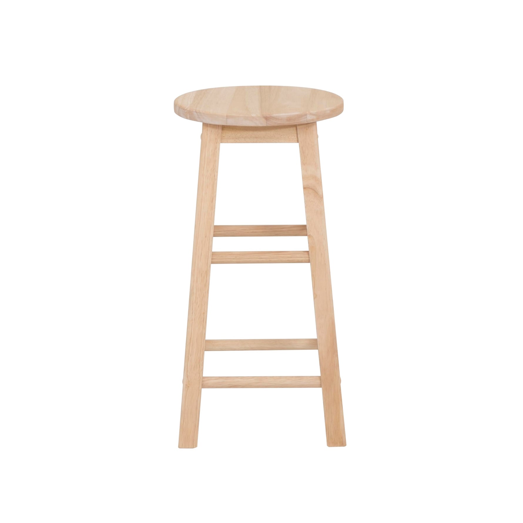 Linon Natural Barstool with Round Seat, 24-Inch