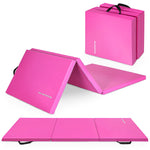 BalanceFrom 6x2 Feet 3-Panel Folding Gymnastics Mat – 2-Inch Thick Pad with Vinyl Surface and Carrying Handles for Tumbling, Yoga, Pilates, Home Workouts, and Martial Arts