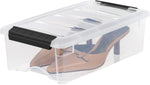 IRIS USA 6-Pack 6 Quart Storage Bins with Lids | Transparent design makes contents easy to find. Ideal for shoes, photos, documents, and small essentials. Nestable design