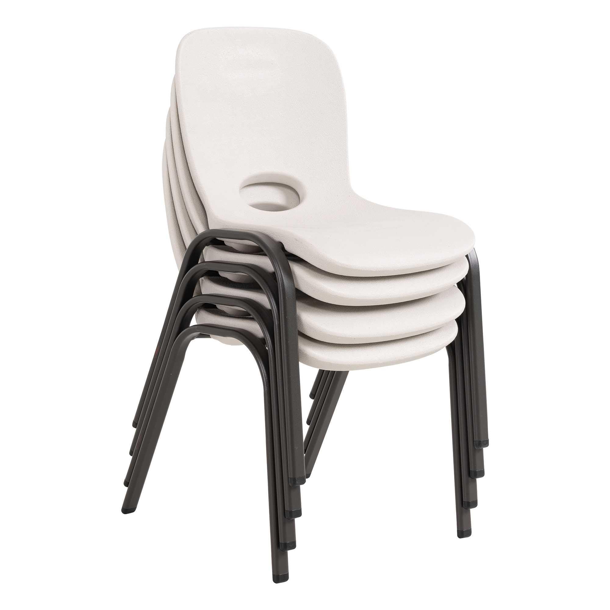 LIFETIME 80383 Kids Stacking Chair, Almond