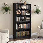 Bush Home Universal Small 2 Shelf Bookcase in Black, Low Storage and Display Bookshelf for Home Office or Living Room Organization