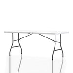 COSCO 6 ft. Fold-in-Half Banquet Table w/Handle, Black