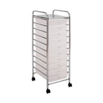 Seville Classics Rolling Utility Organizer Storage Cart , for Home Office, School, Classroom, Scrapbook, Hobby, Craft, 15 Drawer, Black
