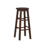 Linon Natural Barstool with Round Seat, 24-Inch