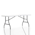 COSCO 6 ft. Fold-in-Half Banquet Table w/Handle, Black
