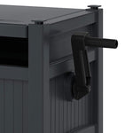 Suncast Garden Hose Hideaway Storage Reel Box, Cyberspace Grey – Resin Outdoor Container, Holds up to 100 Feet of 5/8 Inch Standard Vinyl Water Line – No Assembly Required