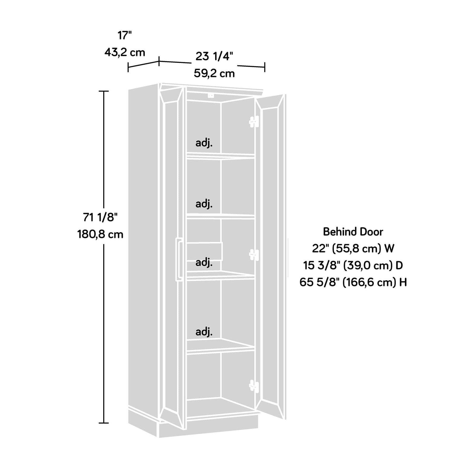 Sauder HomePlus Storage Cabinet/ Pantry cabinets, Dakota Oak finish