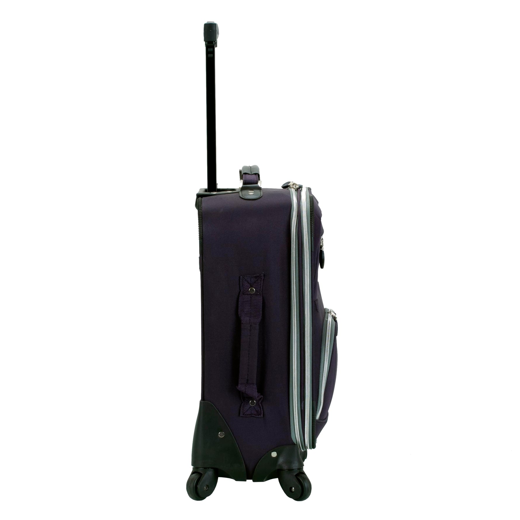 Rockland Pasadena Expandable Spinner Carry-on 19", Black