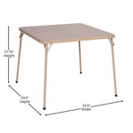 Flash Furniture Madelyn 33.5" Square Folding Multipurpose Card Table with Padded Vinyl Top, Portable Folding Game Table for 4 Players, Black