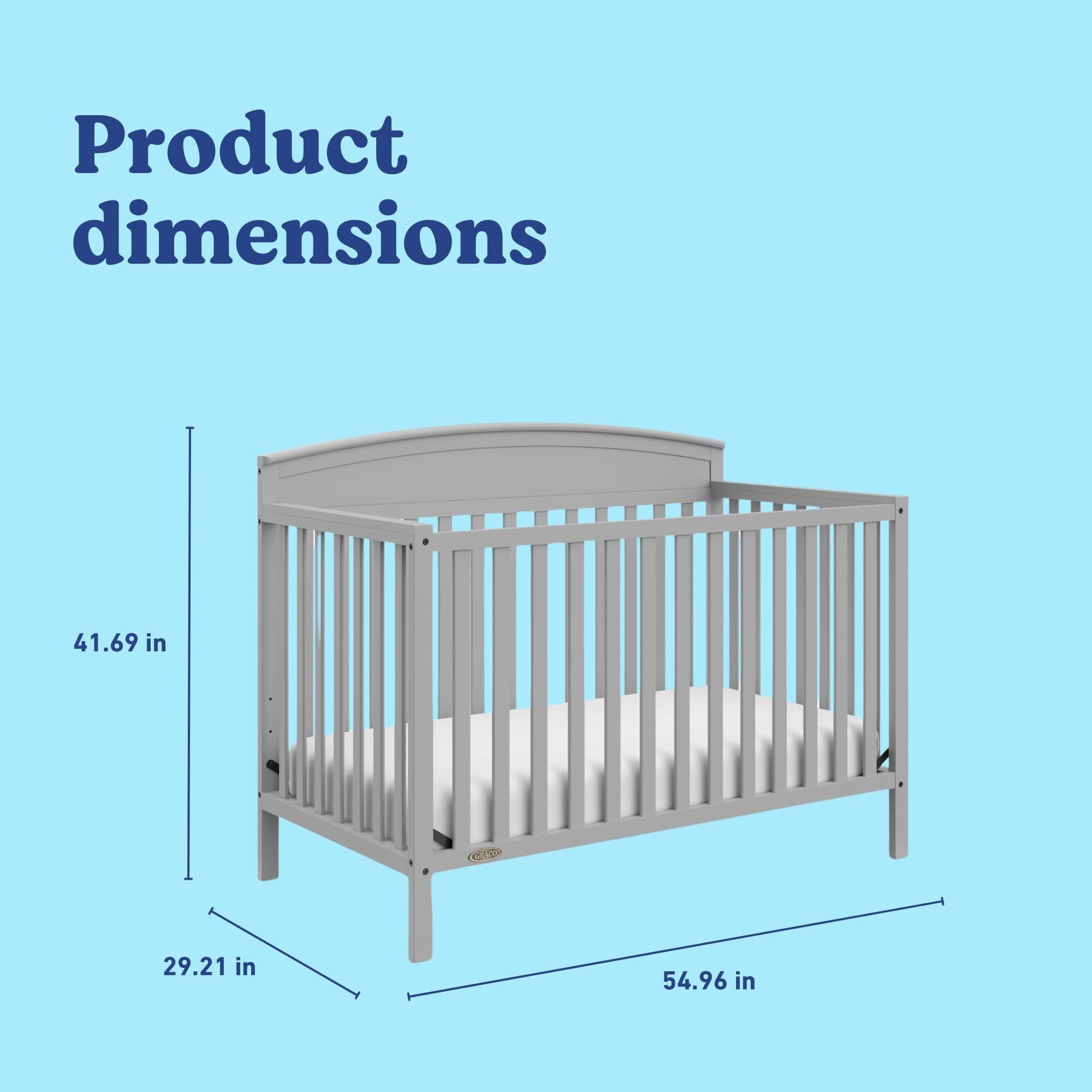Graco Benton 5-in-1 Convertible Crib – GREENGUARD Gold Certified, Converts from Baby Crib to Toddler Bed, Daybed and Full-Size Bed, Fits Standard Full-Size Crib Mattress (White)