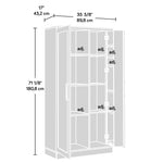 Sauder HomePlus Kitchen Storage Pantry Cabinet with Swing Door Storage and Adjustable Shelves, in Soft White finish