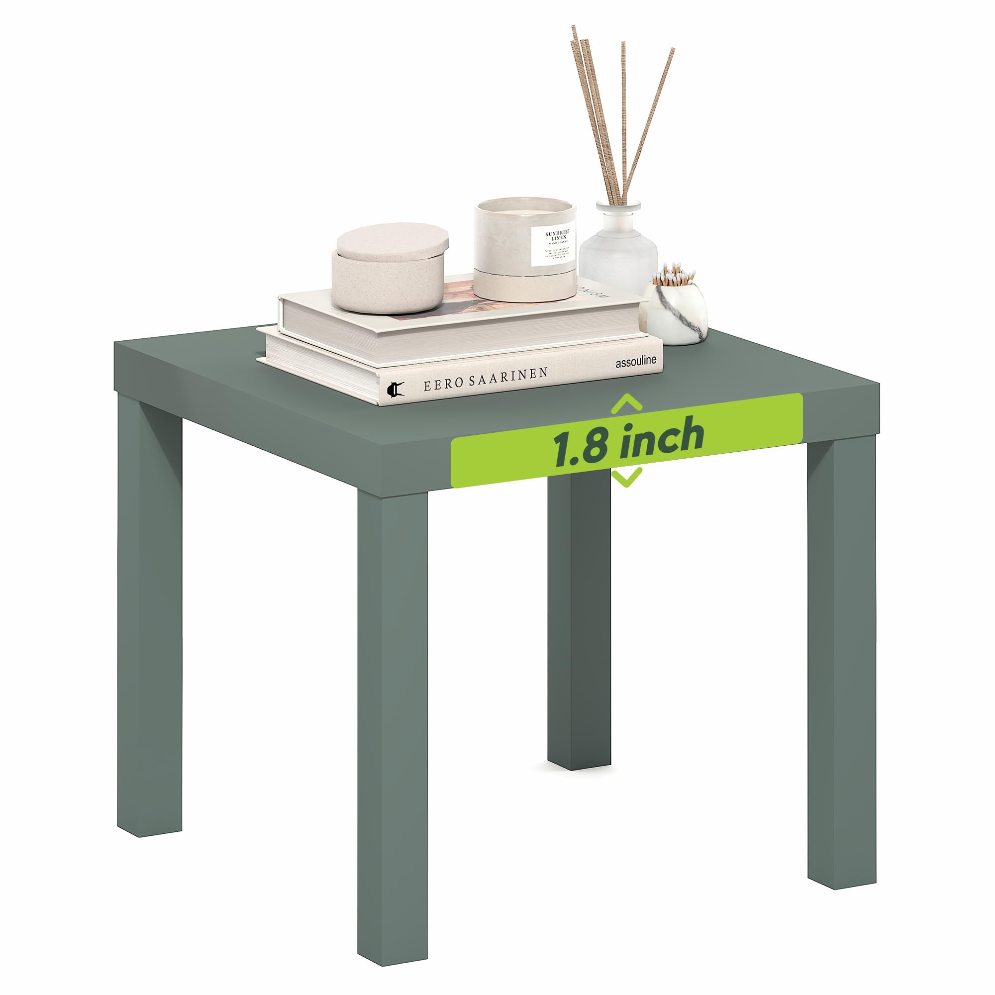 Furinno Classic Homey Square Parsons Side End Table, 1-Pack, Black