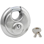 Master Lock 2-Pack Round Steel Padlocks with Shielded Shackle - 2 3/4in.W, Model Number 40T