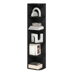 Furinno LUDER Book Shelf, 5-Cube Bookshelf, Reversible Bookcase, 9.4 x 19.5 x 31.5, Easy Assembly, for Living Room, Bedroom, Home Office, White