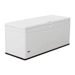 LIFETIME Outdoor Storage Deck Box, 130 Gallon, Arctic White, Lockable, UV-Protected, for Decks and Marine Docks
