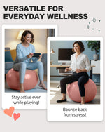 Trideer Exercise Ball for Yoga, Pilates & Fitness – Stability Ball Equipment for Home Gym & Office Chair, Core & Balance Training Accessories, Physical Therapy Equipment, Quick Pump Included, 5 Sizes