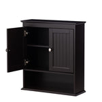 Spirich Bathroom Cabinet Wall Mounted with Doors, Wood Hanging Cabinet with Doors and Shelves Over The Toilet, Bathroom Wall Cabinet White