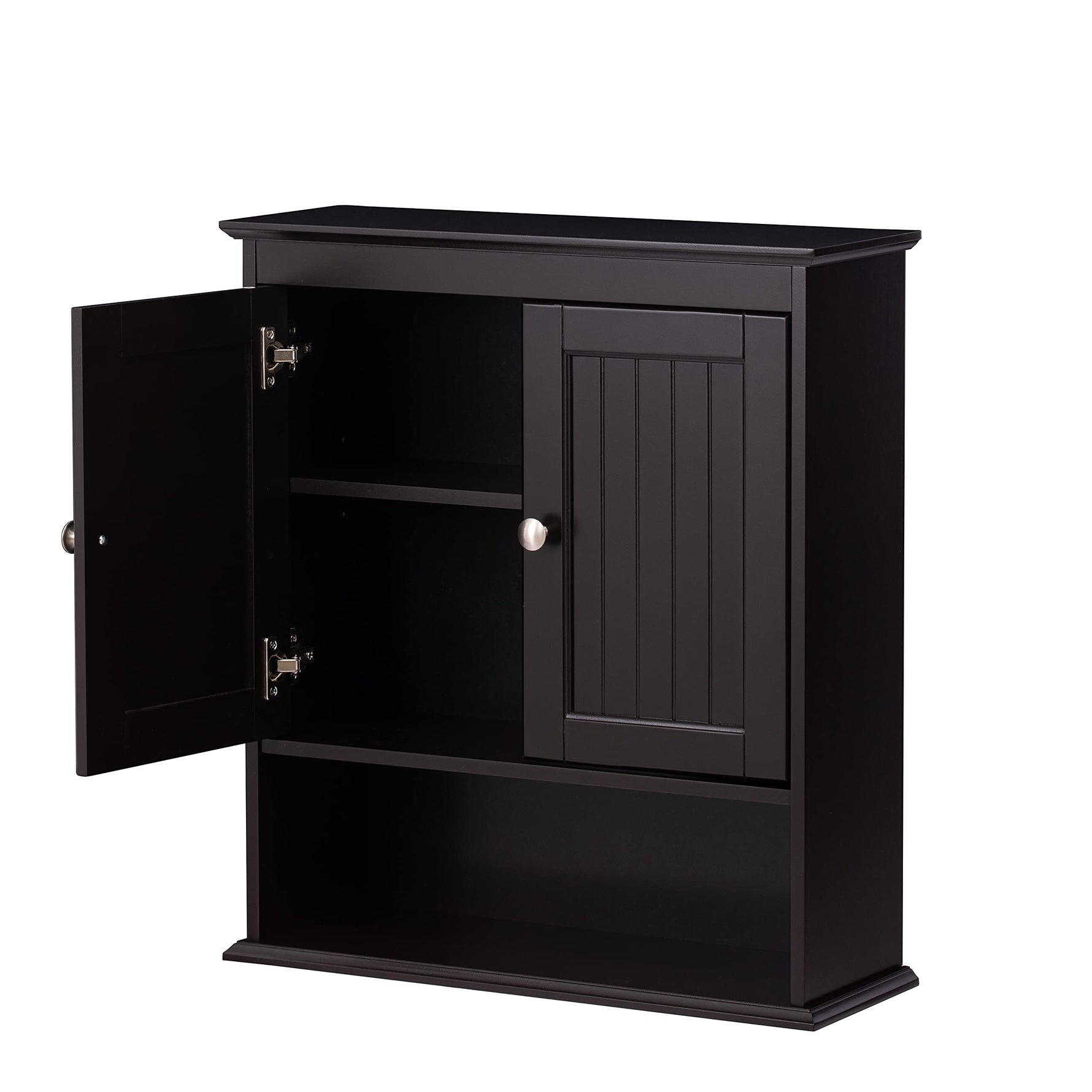 Spirich Bathroom Cabinet Wall Mounted with Doors, Wood Hanging Cabinet with Doors and Shelves Over The Toilet, Bathroom Wall Cabinet White