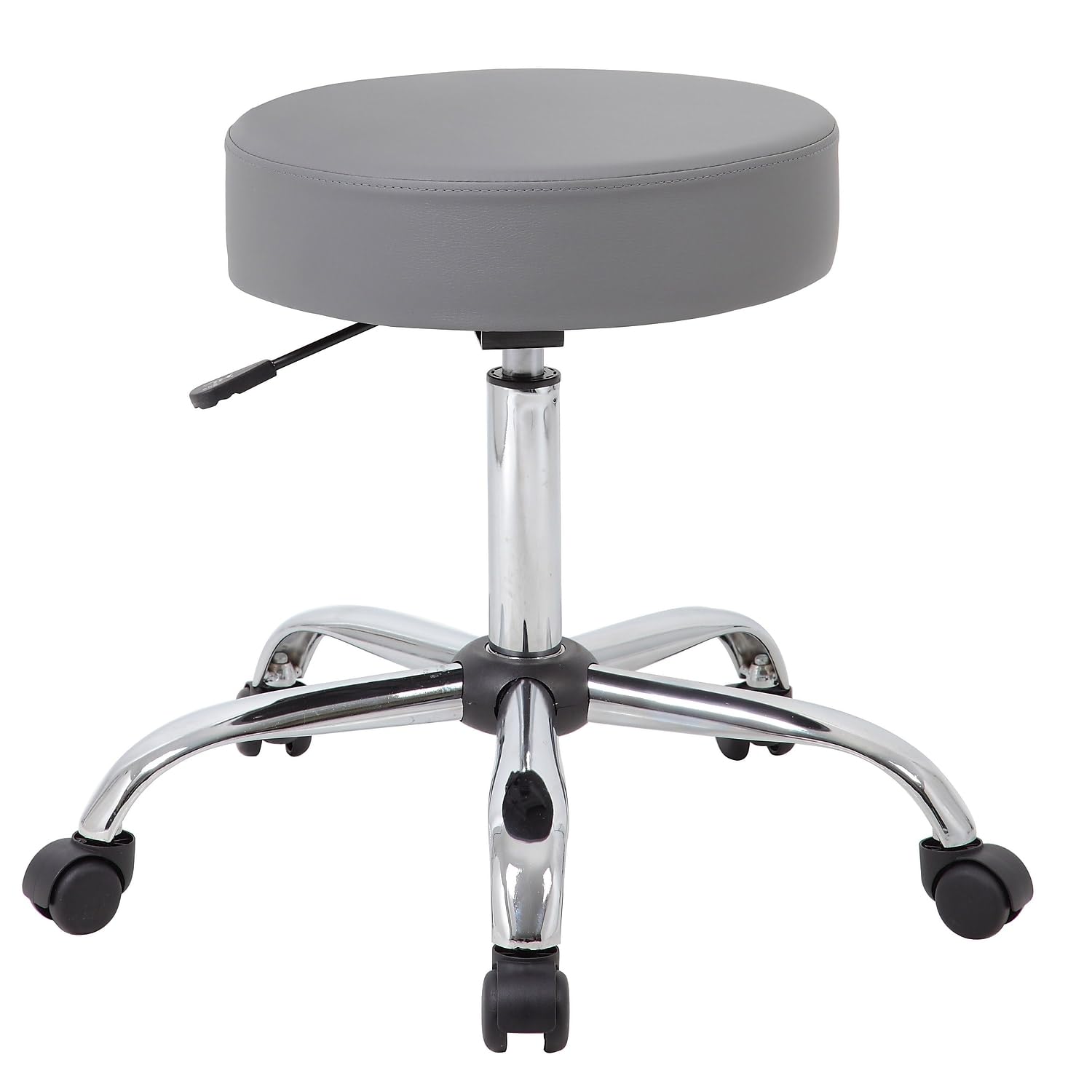 Boss Office Products Antimicrobial Vinyl Medical Spa Stool in Black