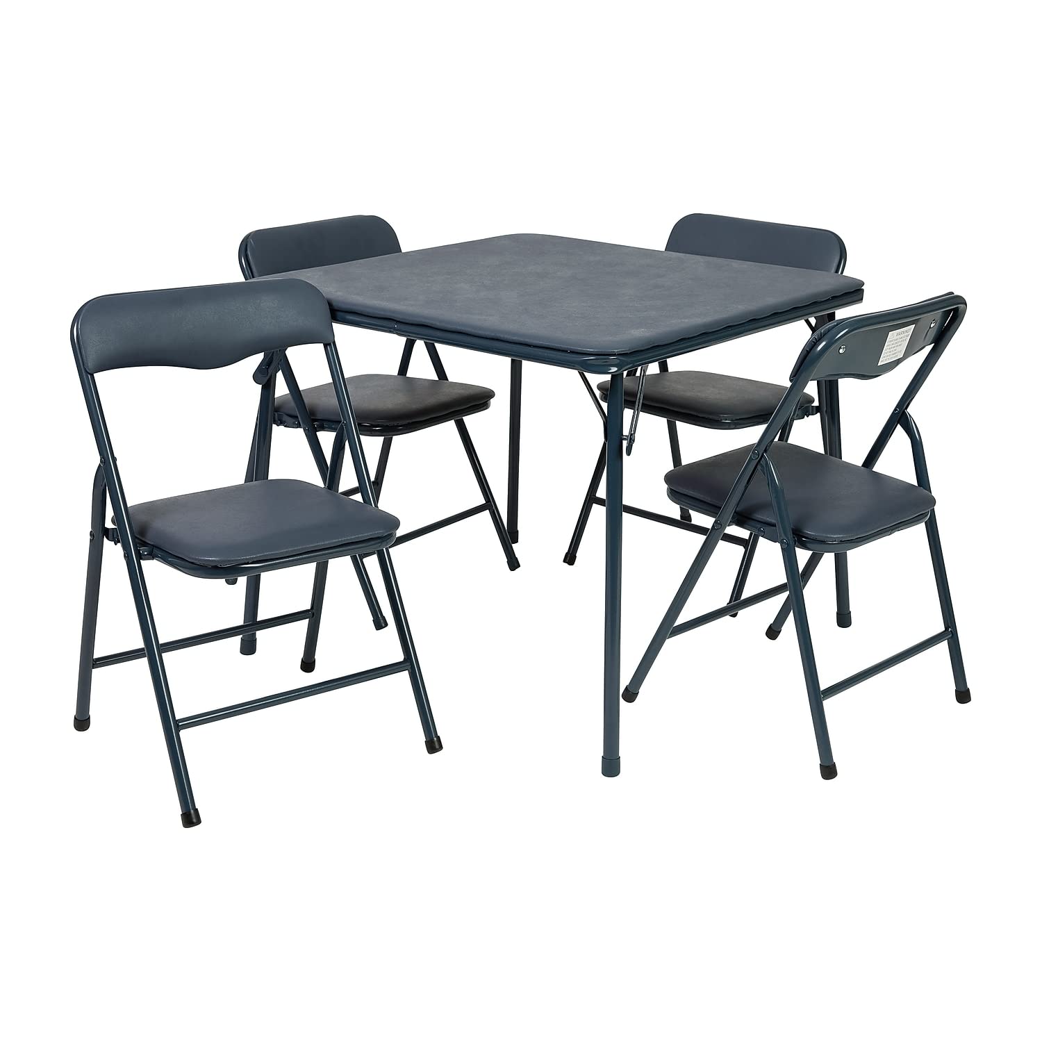 Flash Furniture Mindy Kids 5-Piece set Folding Square Table and Chairs Set for Daycare and Classrooms, Children's Activity Table and Chairs Set, Multicolor