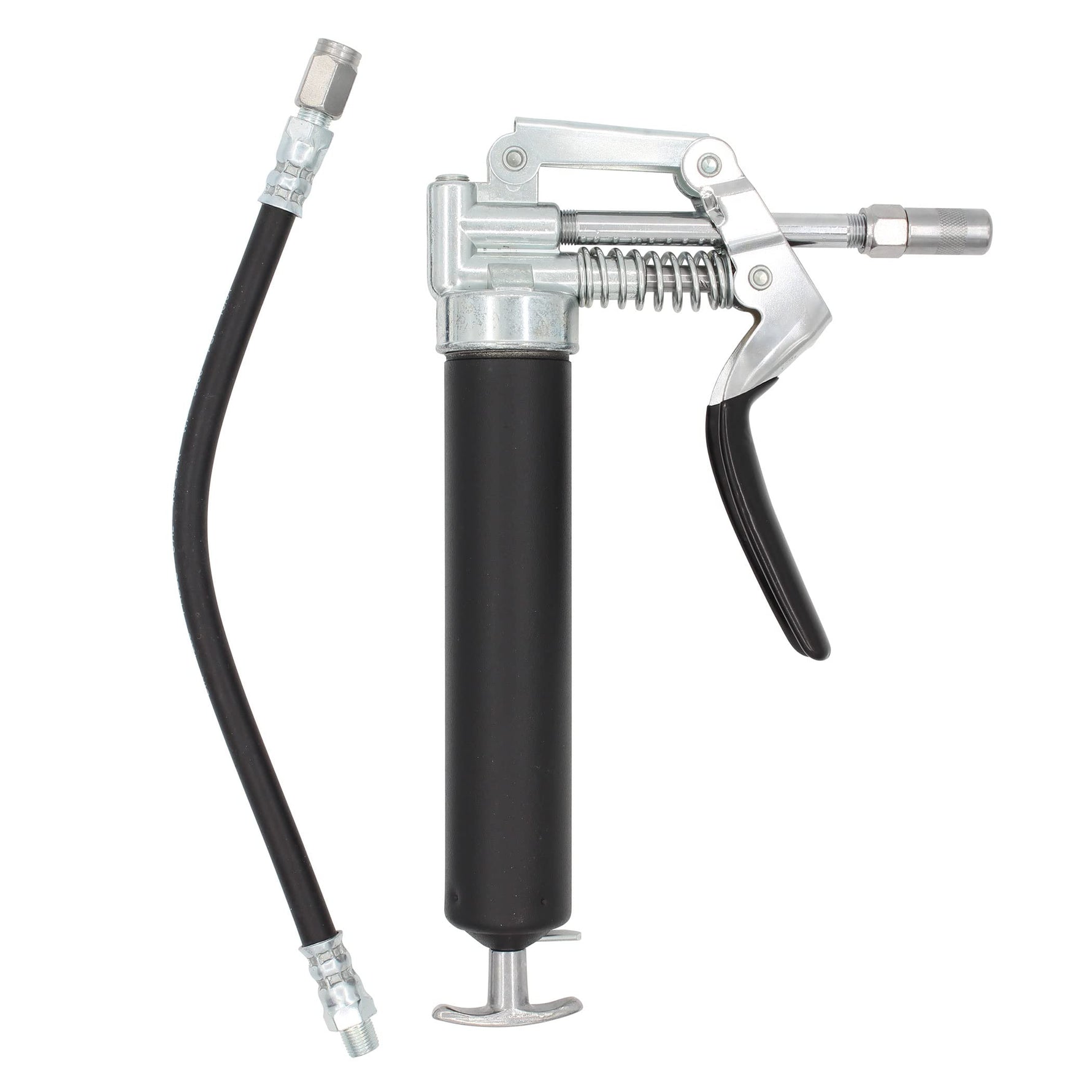 LubriMatic 30-800 Heavy Duty Mini Grease Gun w/ Pipe and Hose, Black/Silver