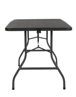 COSCO 6 ft. Fold-in-Half Banquet Table w/Handle, Black