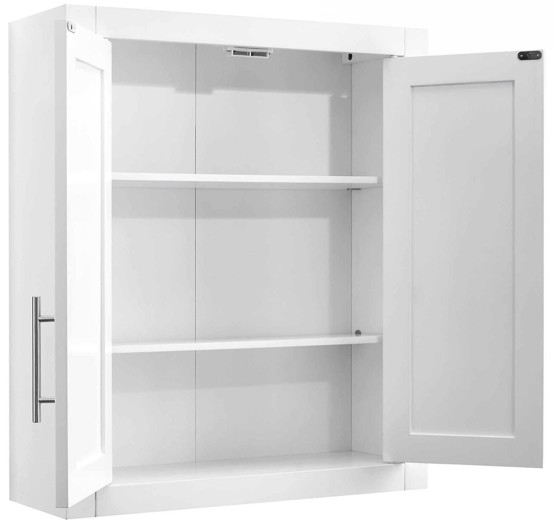 Crosley Furniture Savannah Wall Mounted Bathroom Storage Medicine Cabinet with Shelves, White