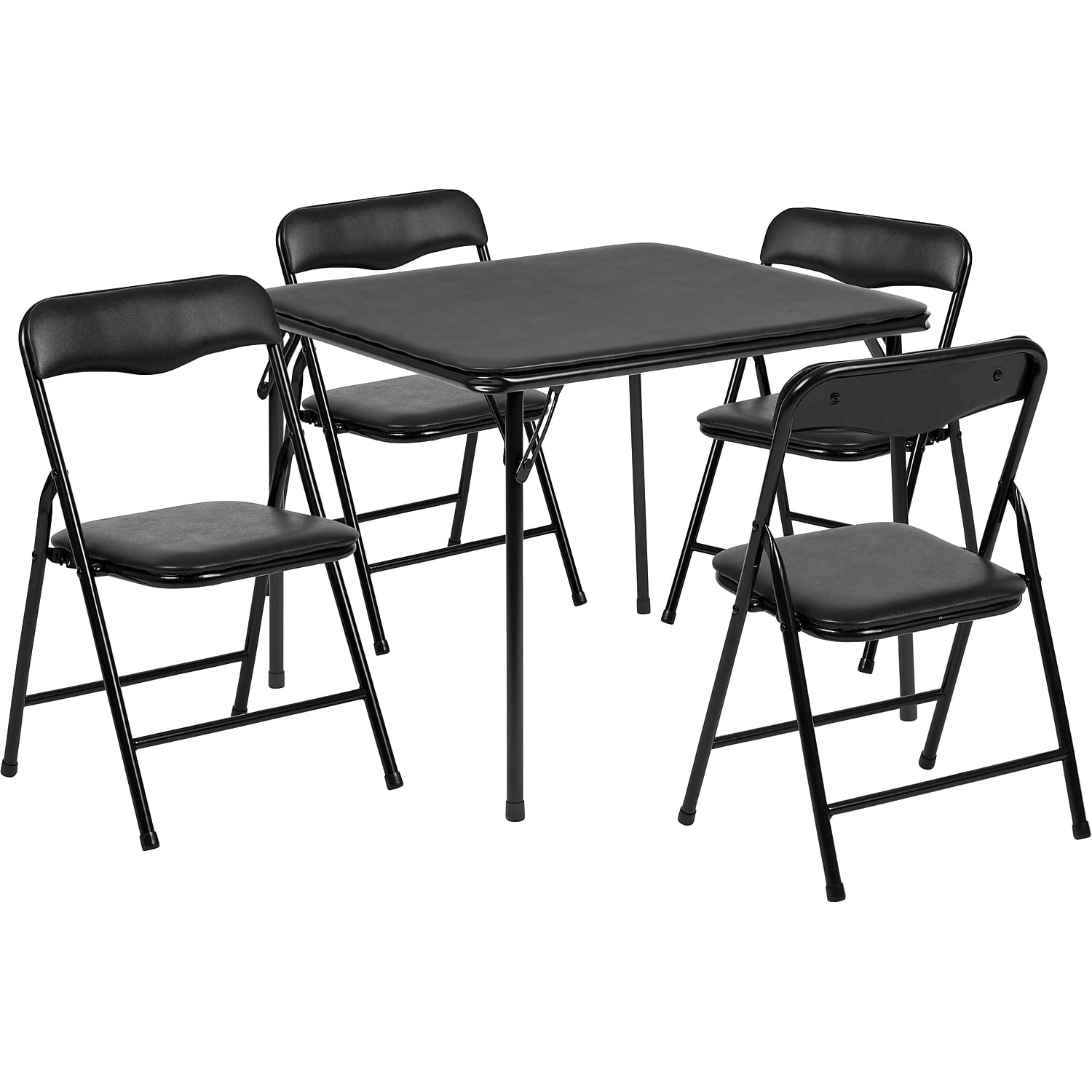 Flash Furniture Mindy Kids 5-Piece set Folding Square Table and Chairs Set for Daycare and Classrooms, Children's Activity Table and Chairs Set, Multicolor