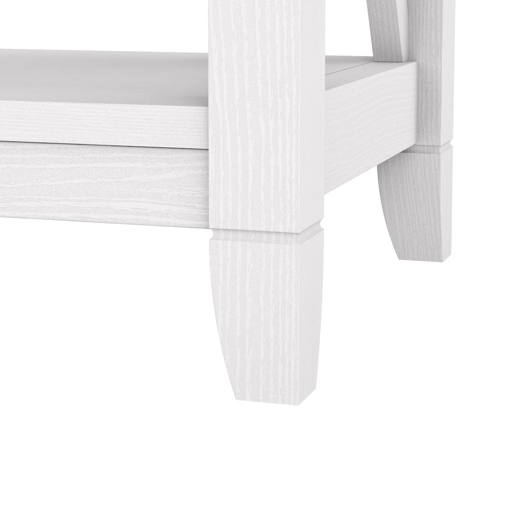 Bush Home End Table with Drawer, Nightstand with Storage, Living Room and Bedroom Furniture, Key West Collection, Washed Gray