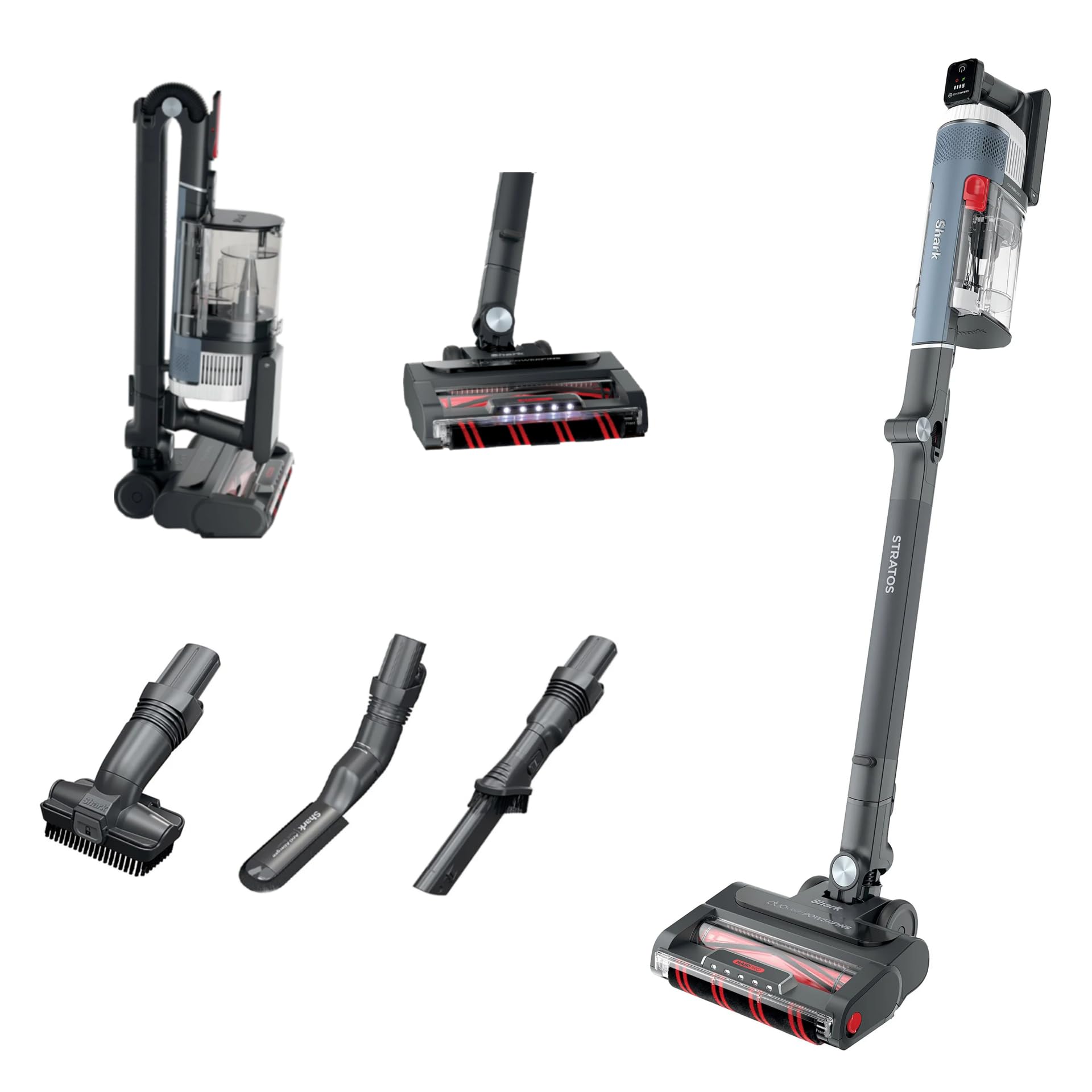 Shark Stratos Cordless Vacuum with Clean Sense IQ and DuoClean PowerFins, MultiFlex Wand, Includes Duster Crevice Tool & Anti-Allergen Brush, Up to 40 Minute Runtime (Renewed)