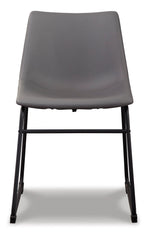 Signature Design by Ashley Mid Century Centiar 18.75" Dining Bucket Chair, 2 Count, Black and Brown